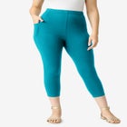 Side-Pocket Essential Capri Legging image number null