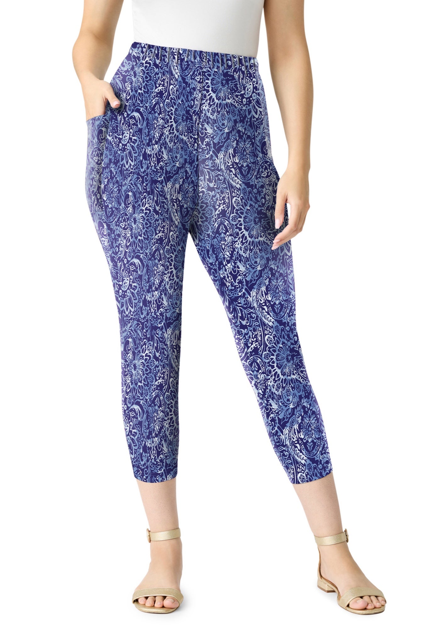 Side-Pocket Essential Capri Legging image number 0