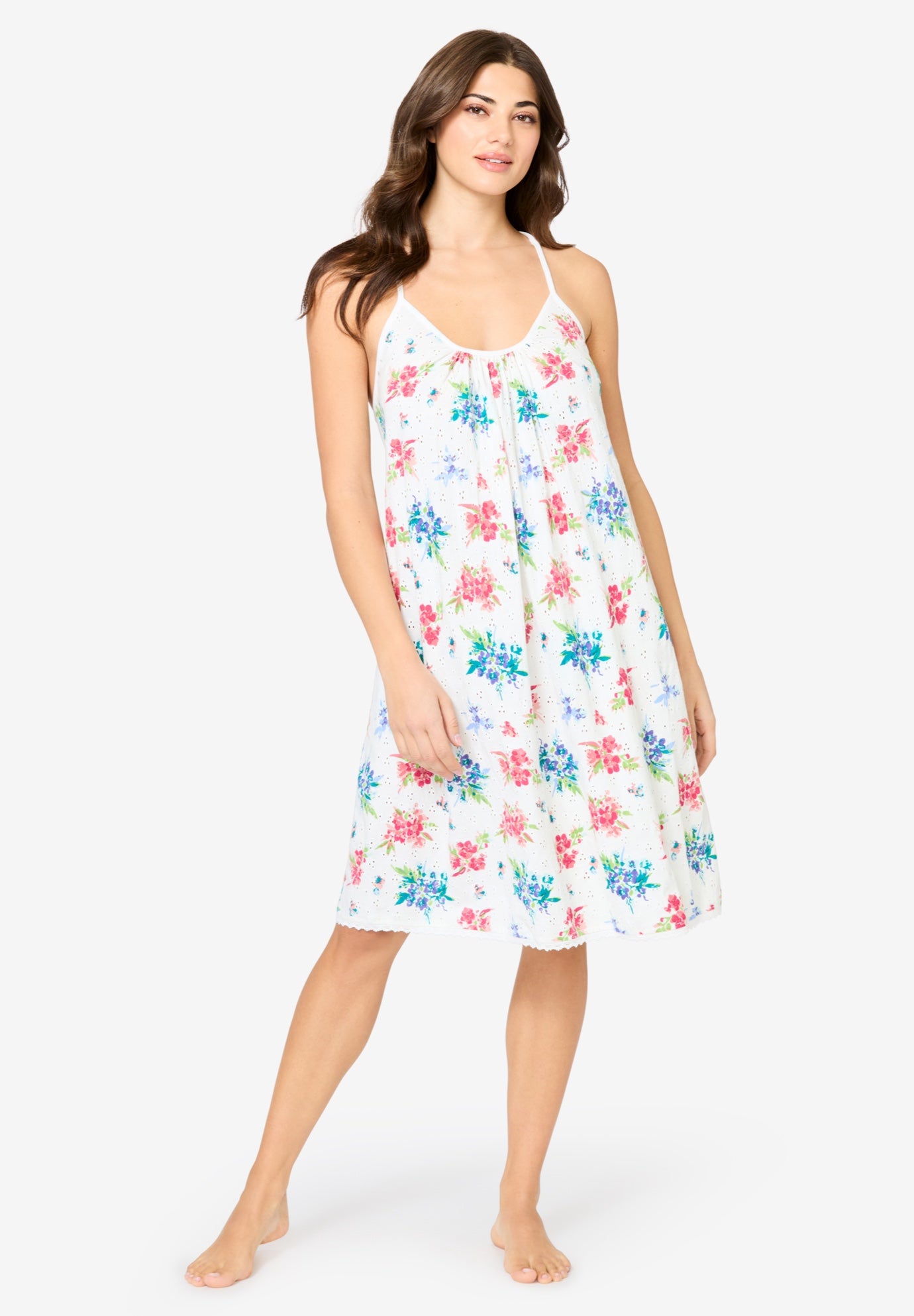 Breezy Eyelet Short Nightgown image number 0