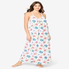 Breezy Eyelet Knit Long Nightgown image number null