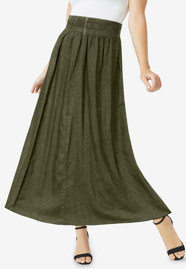 Chambray Maxi Skirt image number 0