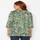 Easy Fit 3/4-Sleeve V-Neck Tunic image number null