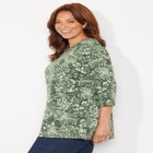 Easy Fit 3/4-Sleeve V-Neck Tunic image number null