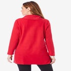 Double Button Sherpa Fleece Tunic image number null