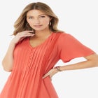 Hand-Crinkled Lace-Panelled Boho Dress image number null