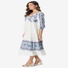 Tiered Embroidered Dress image number null
