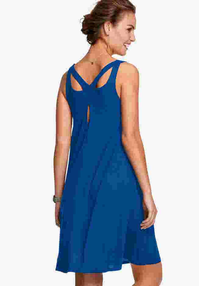 Crossover Back Tank Dress image number 1