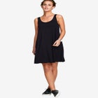 Stretch Knit Tank Crossover Back A Line Dress image number null