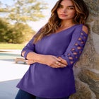 Plus Size Ultimate Lattice Sleeve Tee image number null