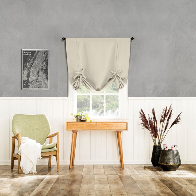 Greenwich Sun Zero™ 99% Blackout Solid Woven Tie-up Shade image number 0