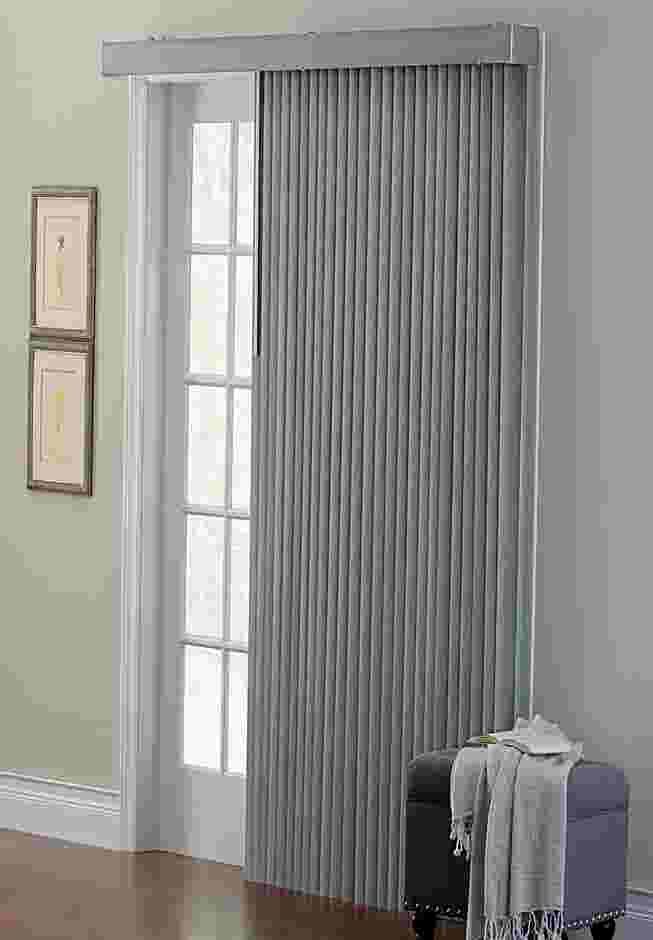 Embossed Vertical Privacy Slat Blinds image number 0