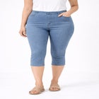 Mid-Rise Stretch Capri Jegging image number null