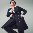 Refined Denim Trench Coat image number null