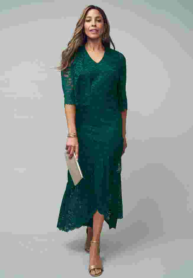 2-Piece Lace Tulip Jacket Dress image number 0