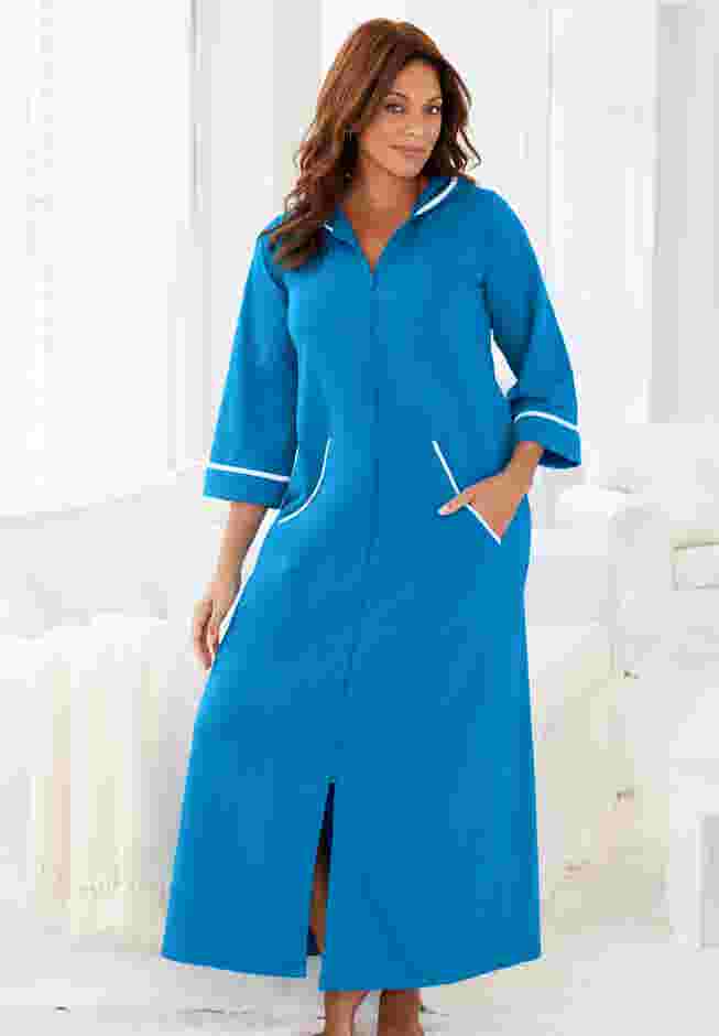 Long French Terry Robe image number 4