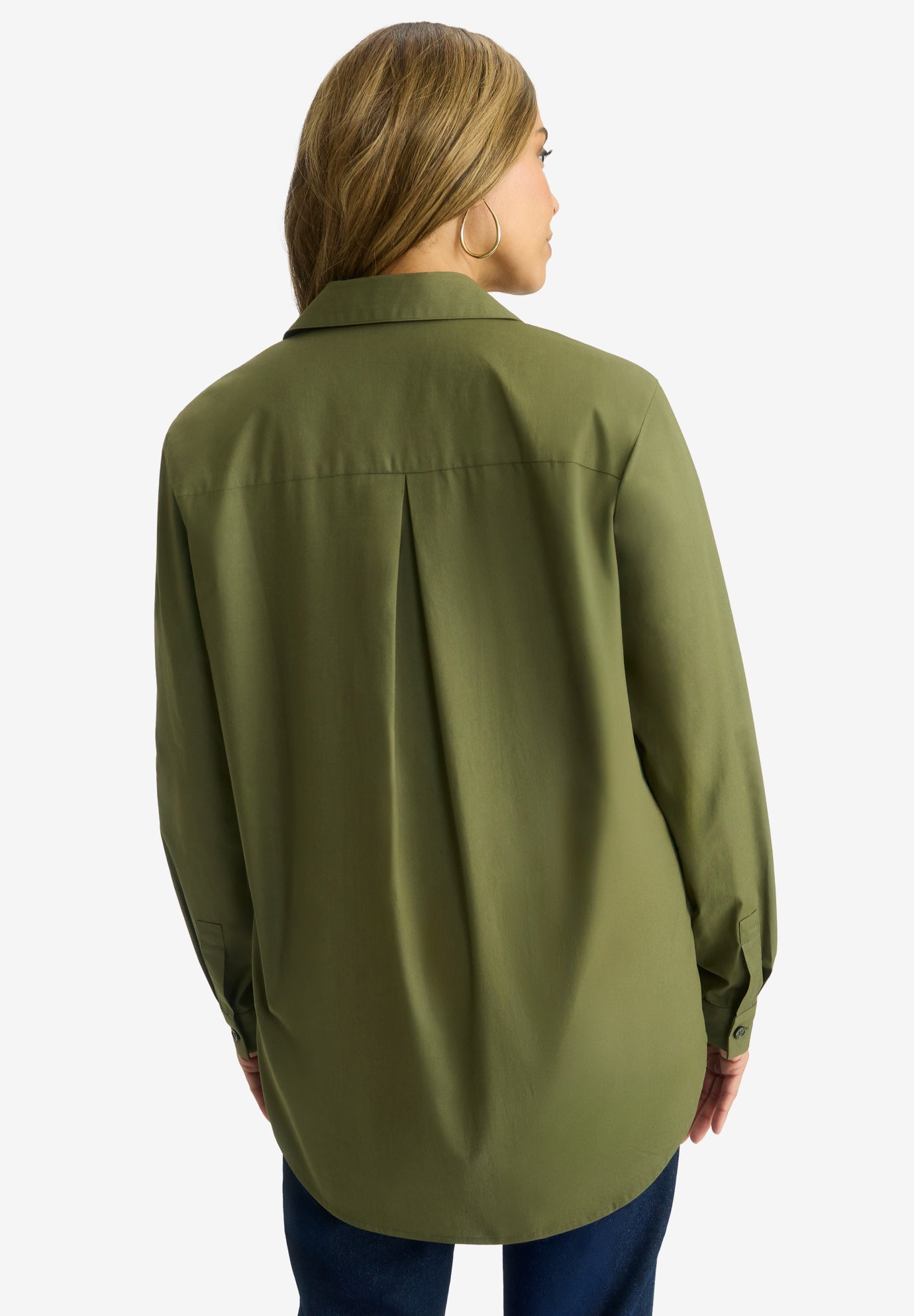 Wrinkle-Free Stretch Cotton Oversized Shirt image number 2