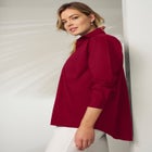 Stretch Cotton Oversized Poplin Shirt image number 1