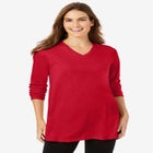 Perfect Long-Sleeve V-Neck Tunic image number null