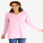 Perfect Long-Sleeve V-Neck Tunic image number null