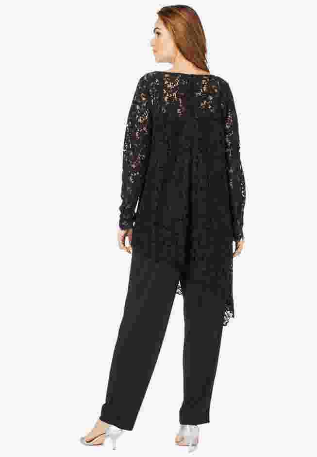 Asymmetrical Lace Pant Set image number 1