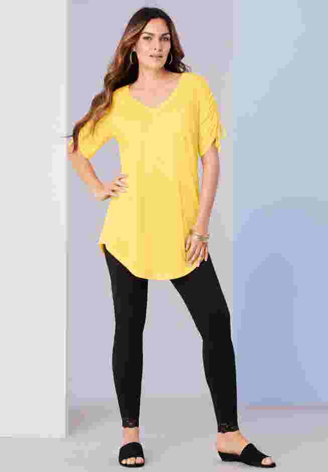 Ruched Sleeve Ultra Femme Tunic image number 0