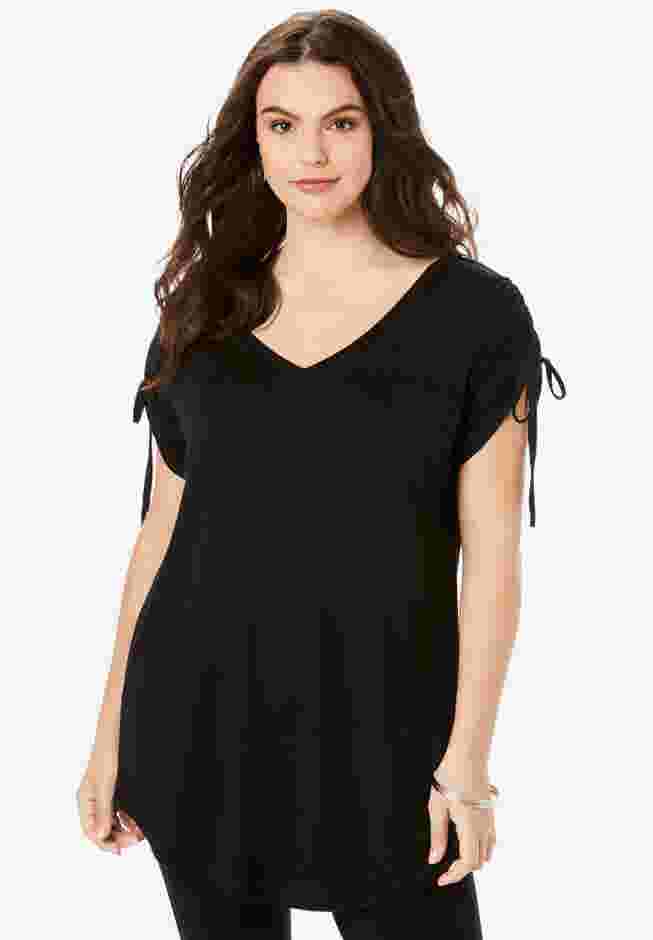 Ruched Sleeve Ultra Femme Tunic image number 0