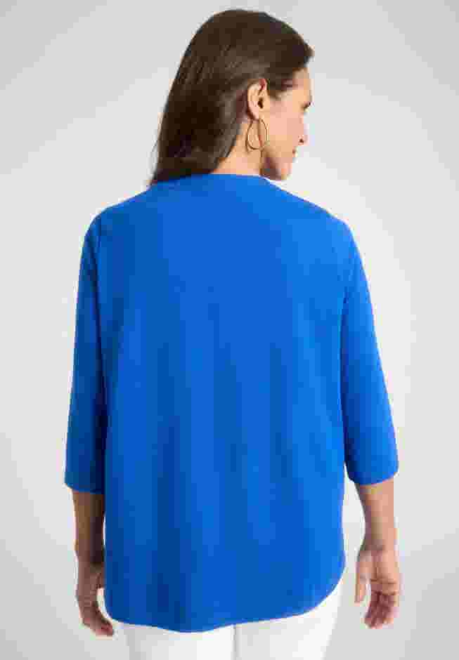 Stretch Cotton Henley Top image number 2