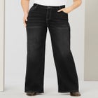 Plus Size Classic Stretch Wide Leg Jean image number null