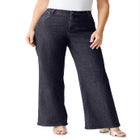 Plus Size Classic Stretch Wide Leg Jean image number null