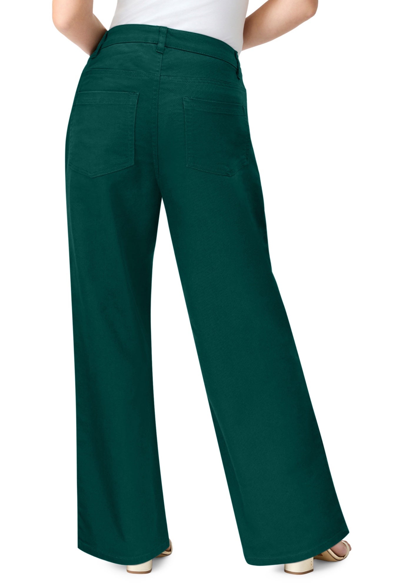 Plus Size Classic Stretch Wide Leg Jean image number 0