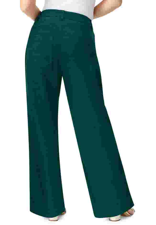 Plus Size Classic Stretch Wide Leg Jean image number 0