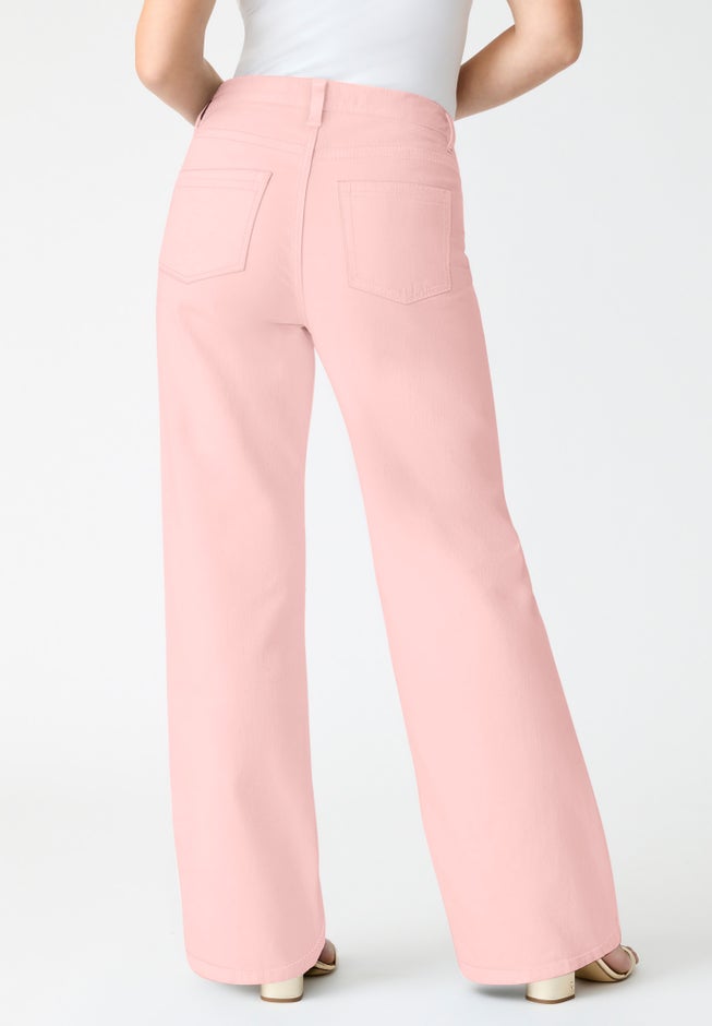 Plus Size Classic Stretch Wide Leg Jean image number 1