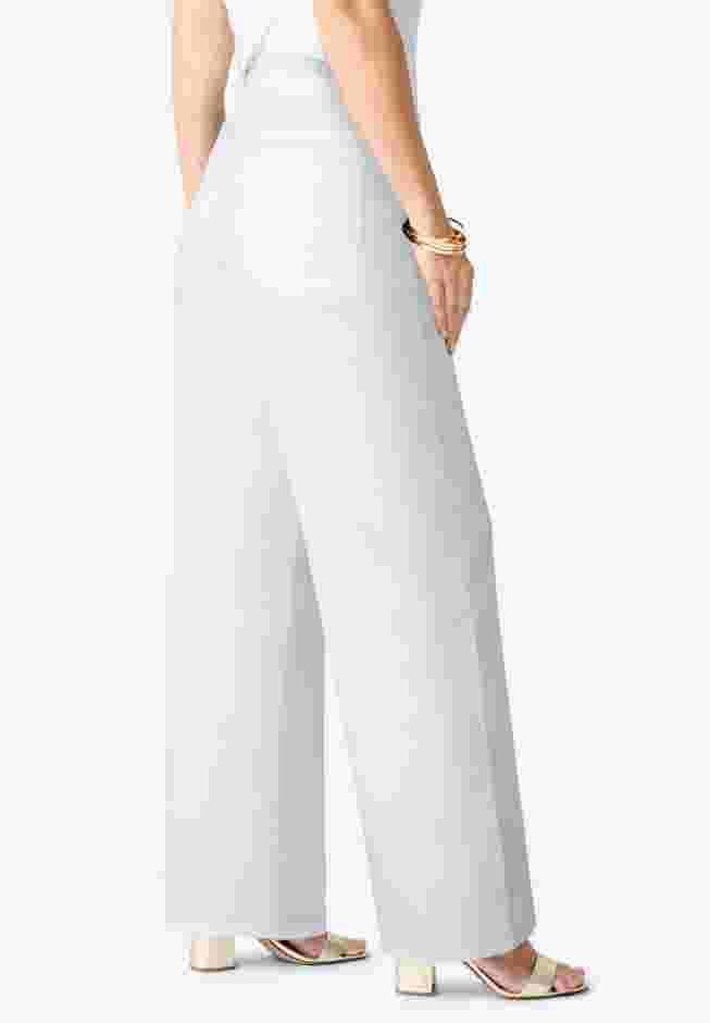 Plus Size Classic Stretch Wide Leg Jean image number 2