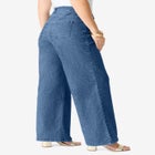 Plus Size Classic Stretch Wide Leg Jean image number null