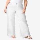 Plus Size Classic Stretch Wide Leg Jean image number null