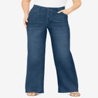Plus Size Classic Stretch Wide Leg Jean image number null
