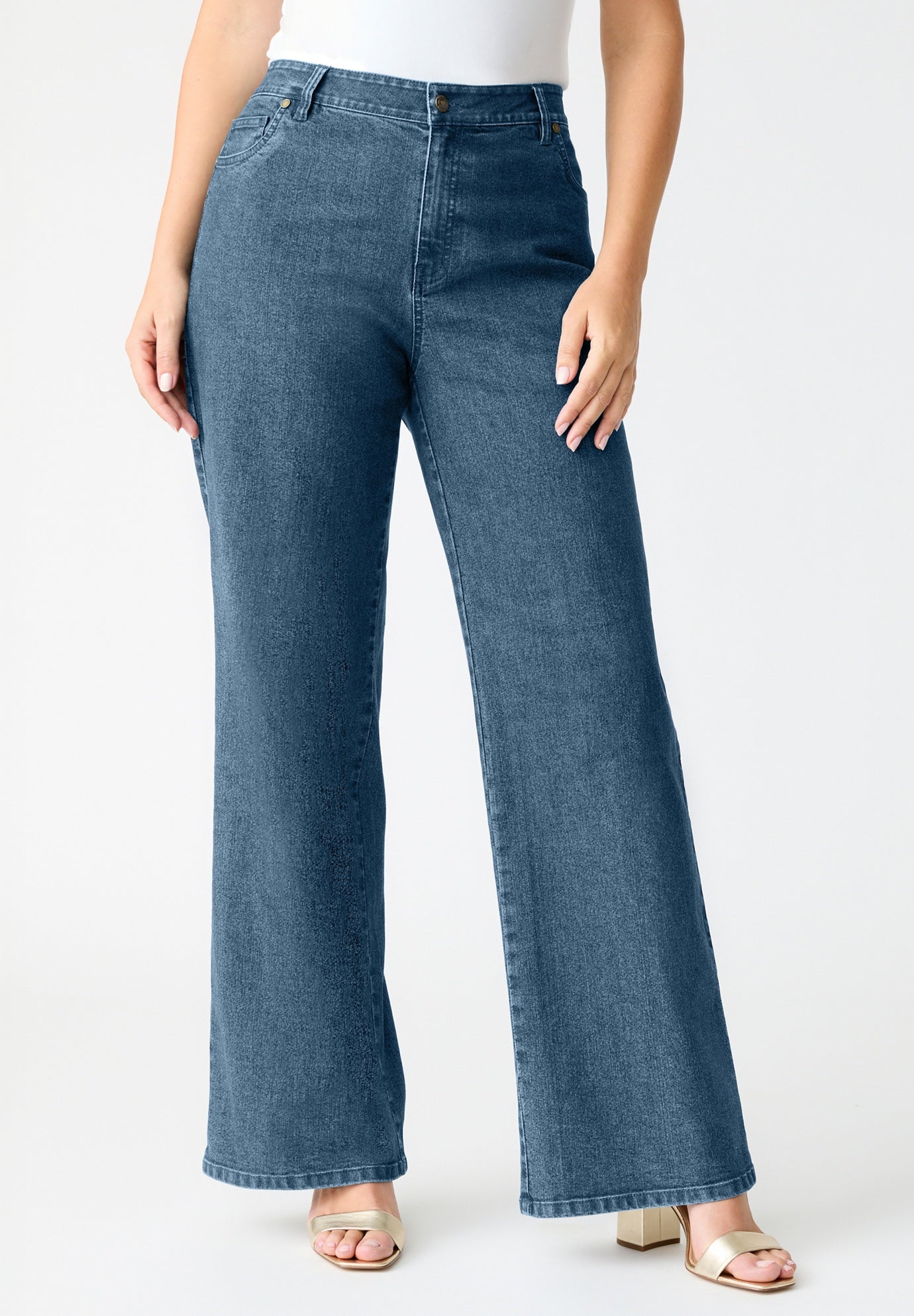 Plus Size 24/7 Wide Leg Jean image number 0