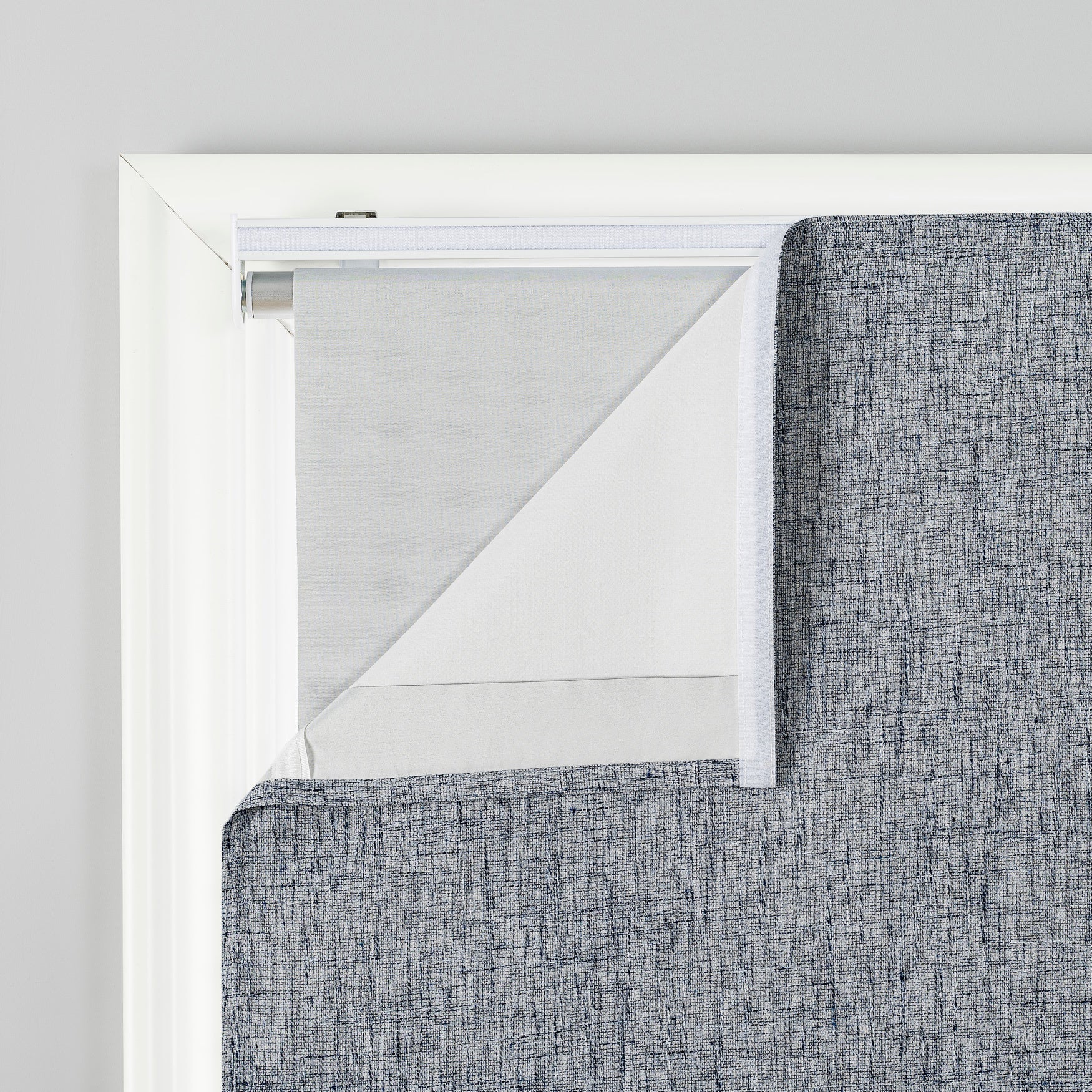 Sun Zero™ Somerton Textured 100% Blackout Cordless Roman Shade image number 1