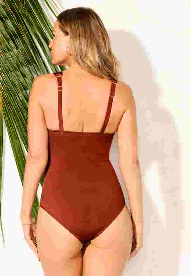 Shirred Sweetheart One Piece Swimsuit image number 1