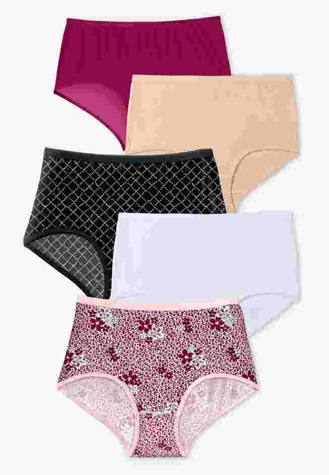 Full Coverage Stretch Cotton Brief 5-Pack image number 0