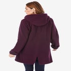 Plus Size Hooded Sherpa Fleece Coat image number null