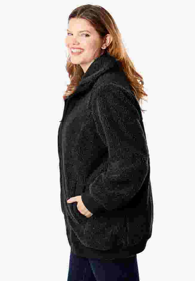 Mid Weight Teddy Bomber Coat image number 2