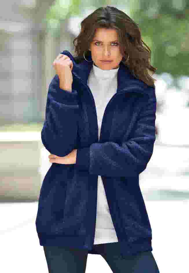 Mid Weight Teddy Bomber Coat image number 5