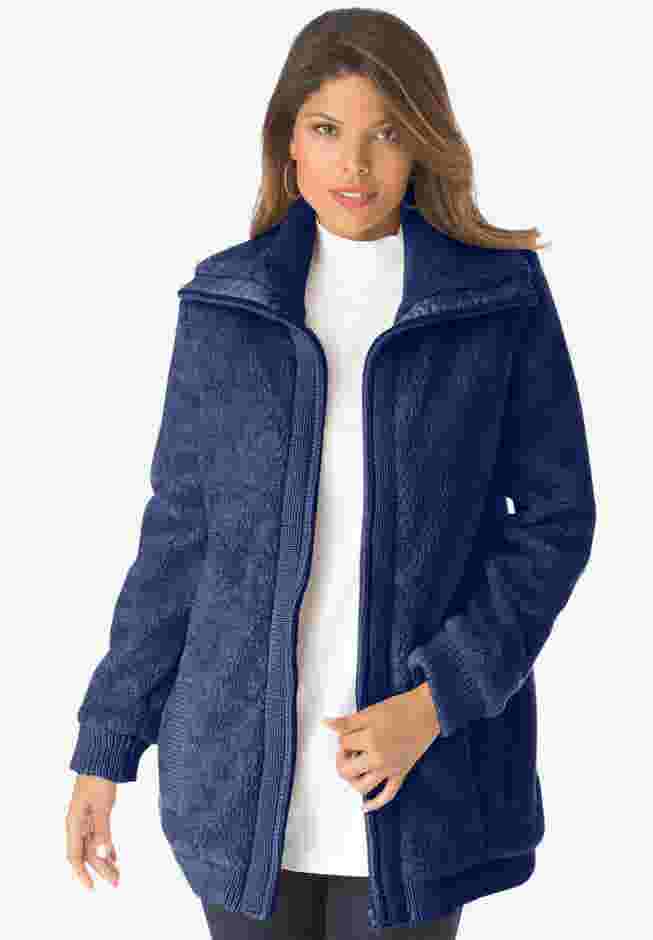 Mid Weight Teddy Bomber Coat image number 0