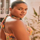 Braid Trim Halter Tankini Top image number null