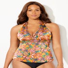 Braid Trim Halter Tankini Top image number null