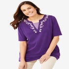 7-Day Embroidered Layered-Look Tunic image number null