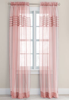 BH Studio Sheer Voile Pleated Rod-Pocket Panel
