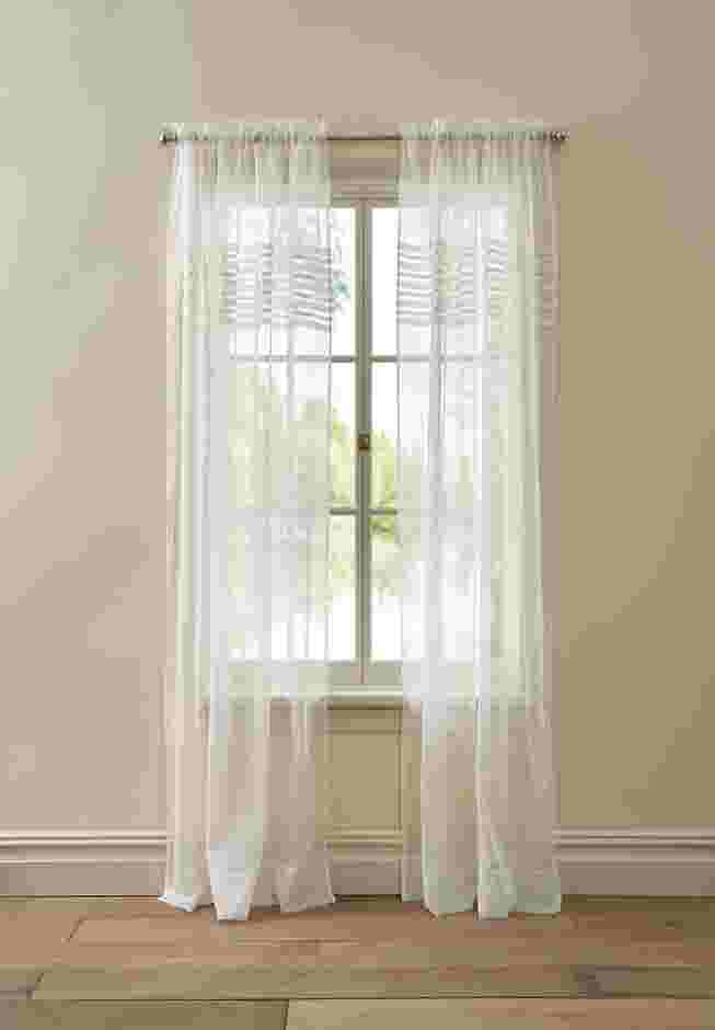 BH Studio Sheer Voile Pleated Rod-Pocket Panel image number 0