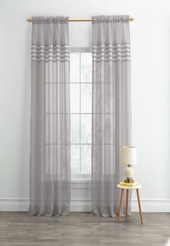 BH Studio Sheer Voile Pleated Rod-Pocket Panel